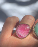 PINK SAPPHIRE GEMSTONE RING SET IN 9CT GOLD & STERLING SILVER 'POWER'