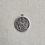 Vintage Sterling Silver Sagittarius Zodiac Disk Charm