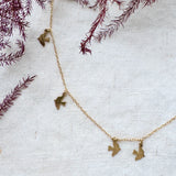 Gold Dickie Bird Charm Necklace