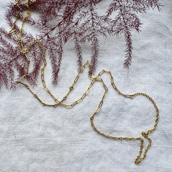 Gold Mixed Chain Necklace