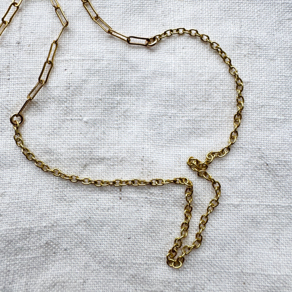 Gold Mixed Chain Necklace