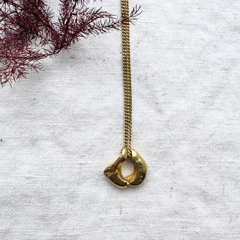 Gold Shell Charm Necklace