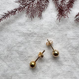 Gold Ball Stud Earrings