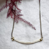 Sterling Silver Bone & Box Chain Necklace