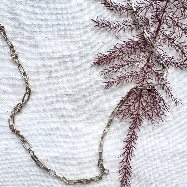 Silver Mixed Chain Necklace