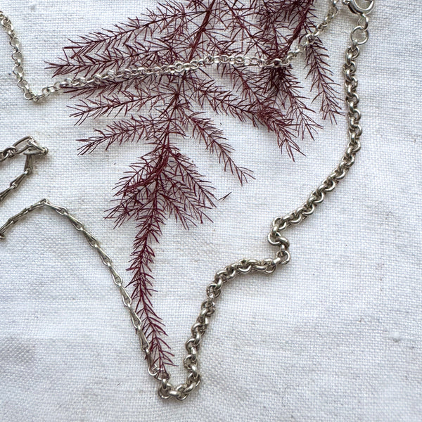 Silver Mixed Chain Necklace