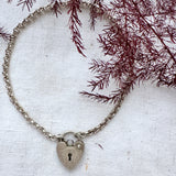 Sterling Silver Padlock Clasp Belcher Chain Bracelet