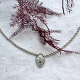 Sterling Silver Padlock Clasp Belcher Chain Necklace