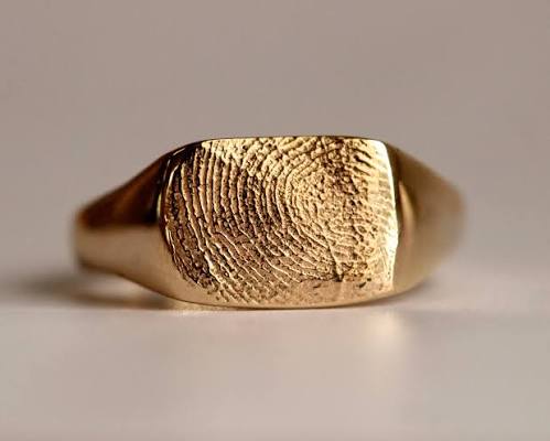 Bespoke Acorn Imprint Silver Ring