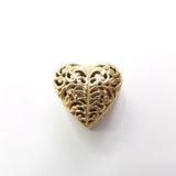 Vintage 9ct Gold Opening Heart Charm with Engagement Ring