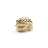 Vintage 9ct Gold Opening Heart Charm with Engagement Ring