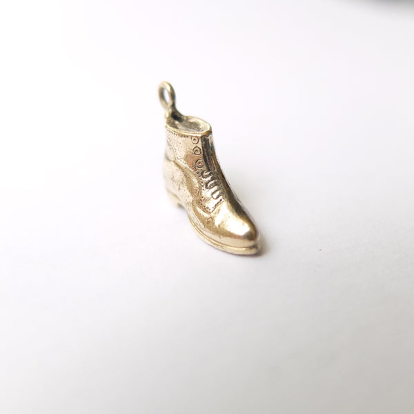 Vintage 9ct Gold Boot Shoe Charm