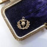 Vintage 9ct Gold Scottish Thistle Charm