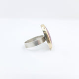 PINK SAPPHIRE GEMSTONE RING SET IN 9CT GOLD & STERLING SILVER 'POWER'