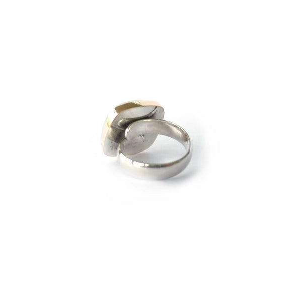 Rainbow Moonstone Square Gemstone Ring Set in 9ct Gold 'NEW BEGINNINGS'