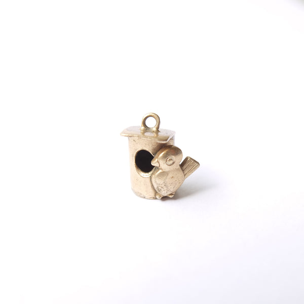 Vintage 9ct Gold Birdbox Charm