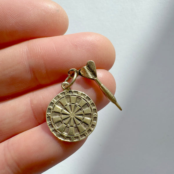 Vintage 9ct Gold Dart Board Charm