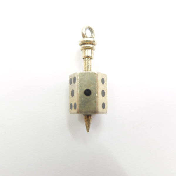 Vintage 9ct Gold Dice Spinner Casino Charm