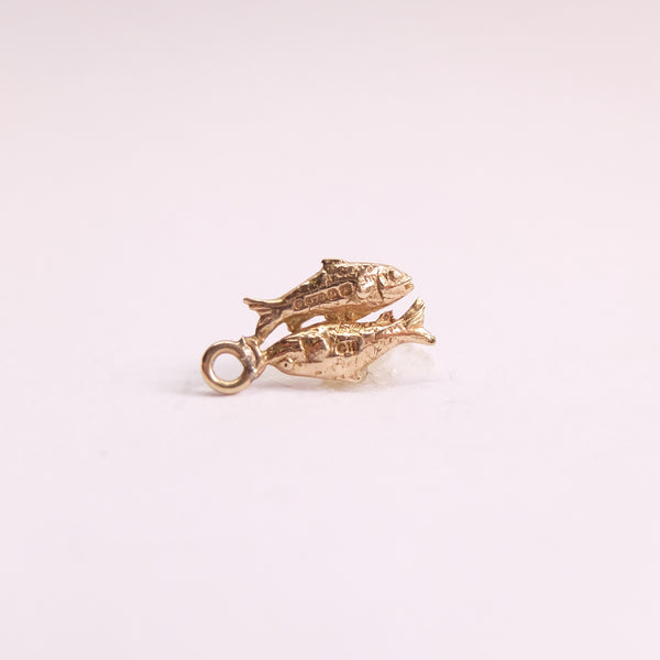 Vintage 9ct Gold Pisces Fish Charm