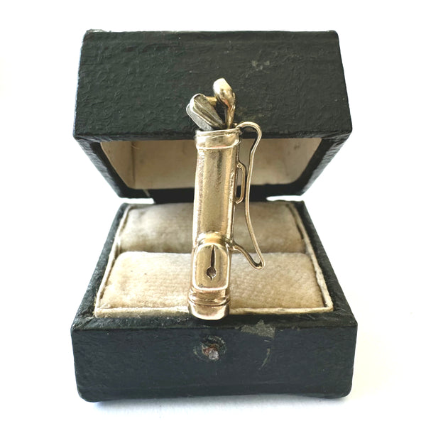 Vintage 9ct Gold Golf Clubs Charm