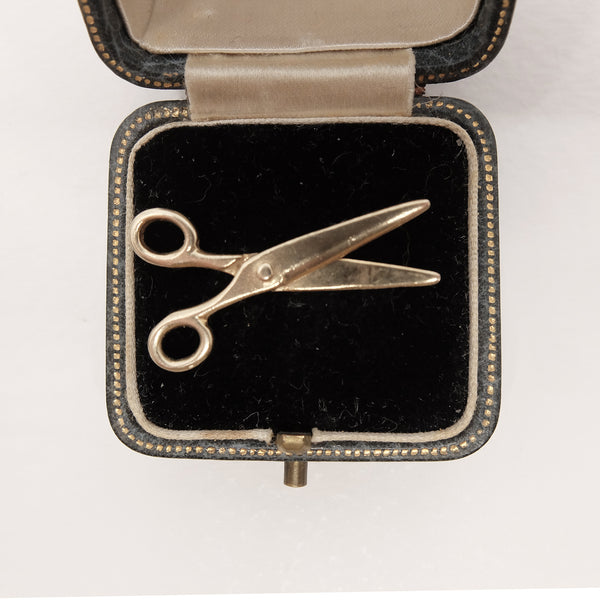 Vintage 9ct Gold Large Moving Scissors Charm