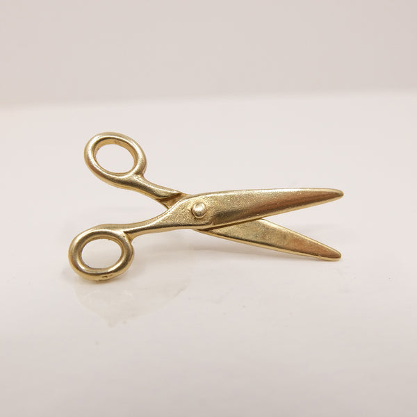 Vintage 9ct Gold Large Moving Scissors Charm