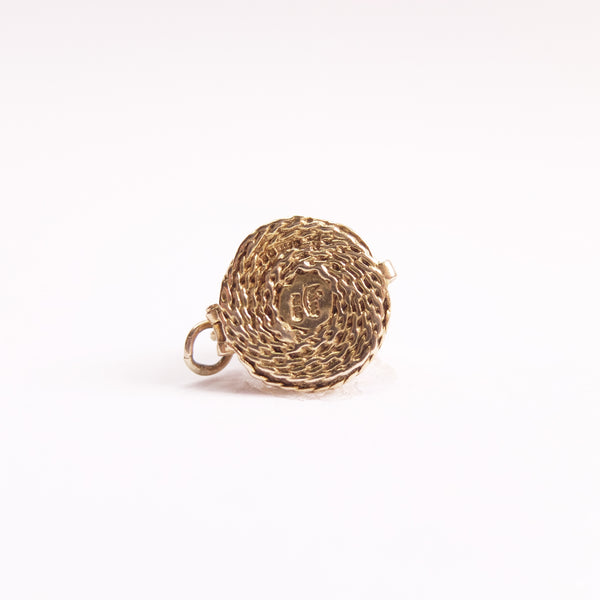 Vintage 9ct Gold Opening Lobster Pot Cage Charm