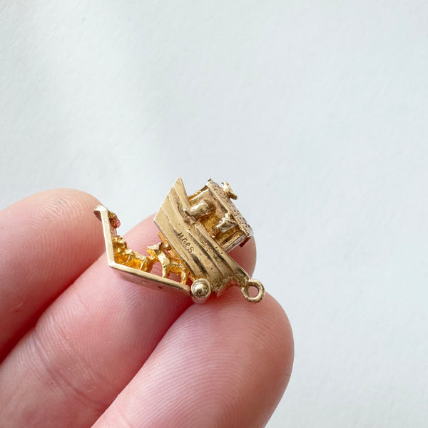 Vintage 9ct Gold Opening Noahs Ark Charm