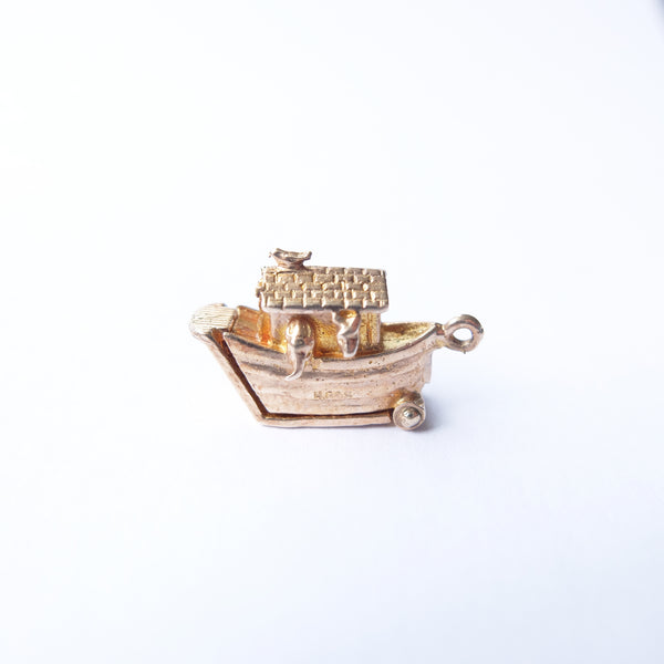 Vintage 9ct Gold Opening Noahs Ark Charm