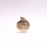 Vintage 9ct Gold Round Opening Locket Charm