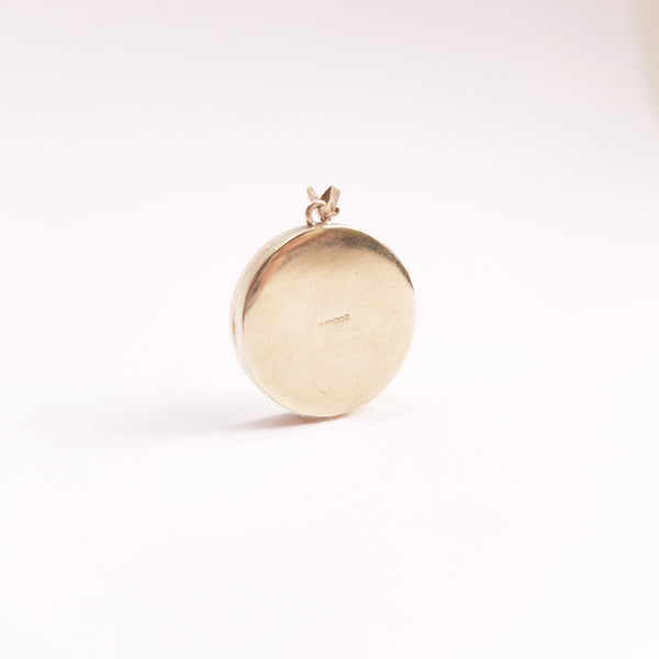 Vintage 9ct Gold Round Opening Locket Charm
