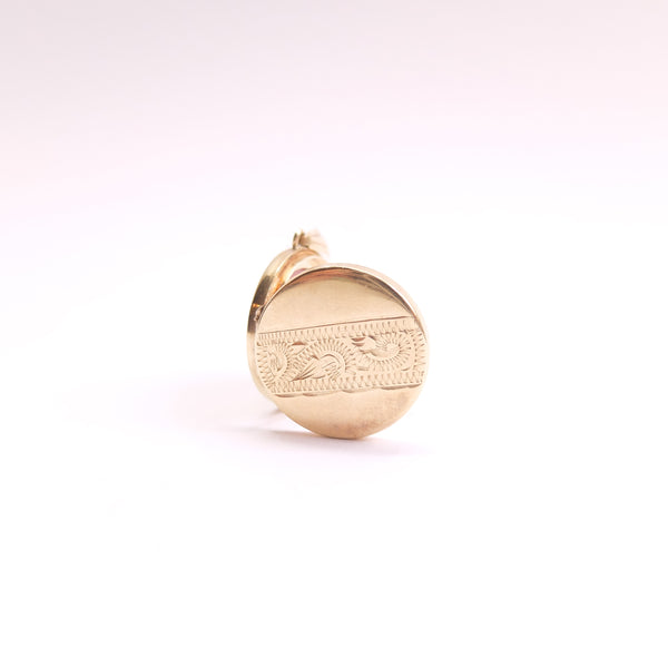 Vintage 9ct Gold Round Opening Locket Charm