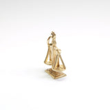 Vintage 9ct Gold Libra Scales Charm