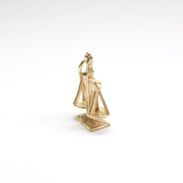 Vintage 9ct Gold Libra Scales Charm