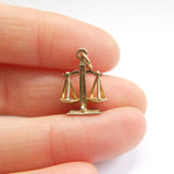 Vintage 9ct Gold Libra Scales Charm