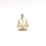 Vintage 9ct Gold Libra Scales Charm