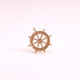 Vintage 9ct Gold Ships Steering Wheel Charm