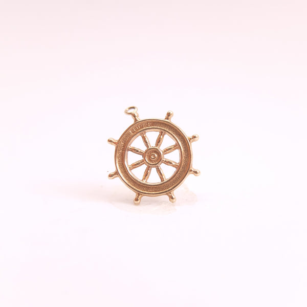 Vintage 9ct Gold Ships Steering Wheel Charm