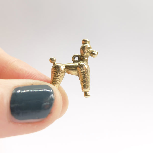 Vintage 9ct Gold Poodle Dog Charm