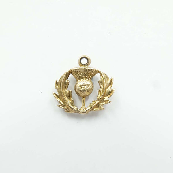 Vintage 9ct Gold Scottish Thistle Charm