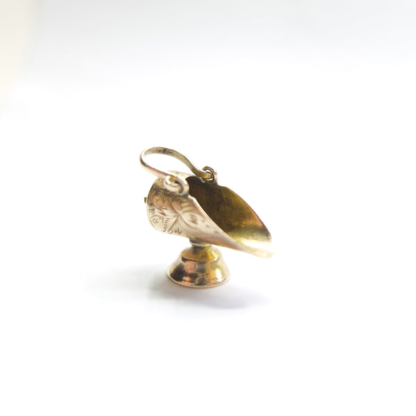 Vintage 9ct Gold Coal Bucket Charm