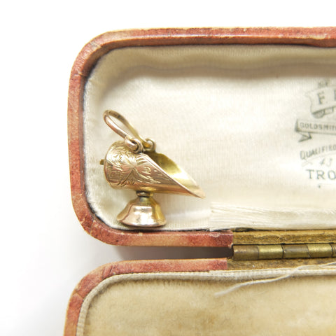 Vintage 9ct Gold Coal Bucket Charm