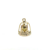 Vintage 9ct Gold Heart in Cage Charm