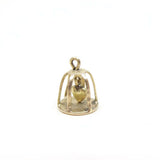 Vintage 9ct Gold Heart in Cage Charm