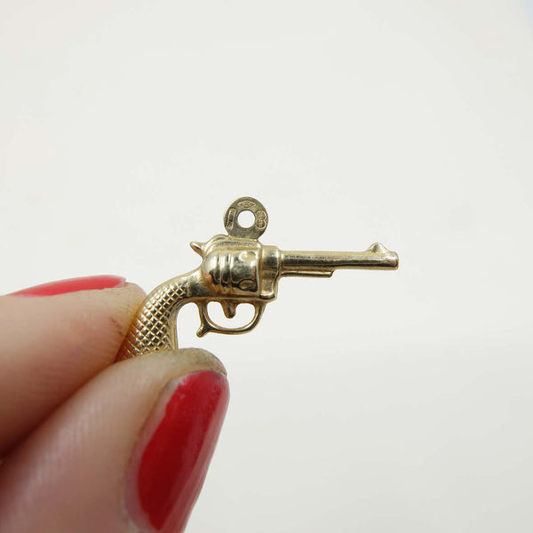 Vintage 9ct Gold Gun Pistol Charm
