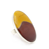 Mookaite Oval Gemstone Ring set in Sterling Silver 'VITALITY'