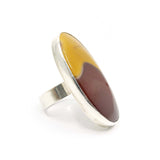 Mookaite Oval Gemstone Ring set in Sterling Silver 'VITALITY'