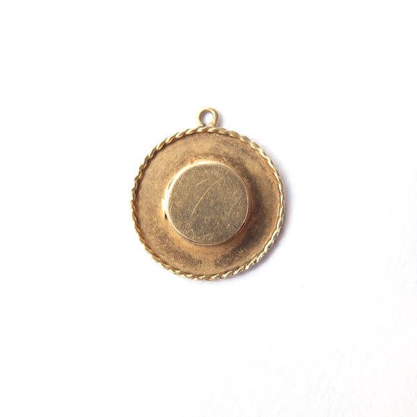 vintage gold boater boating hat charm alice eden jewellery
