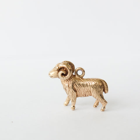 Vintage 9ct Gold Taurus Ram (Capricorn) Charm