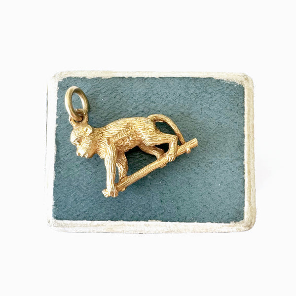 Vintage 9ct Gold Monkey Charm